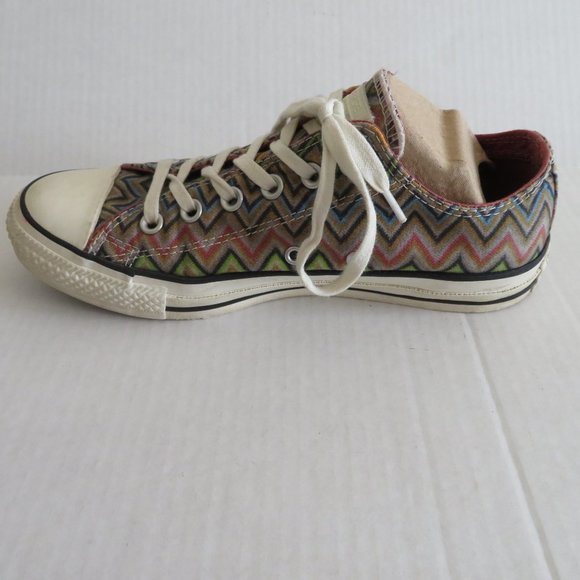 Converse X Missoni-ZigZag Chevron Low Top Sneaker/Tennis Shoe, Sz 8 Women - Picture 15 of 16